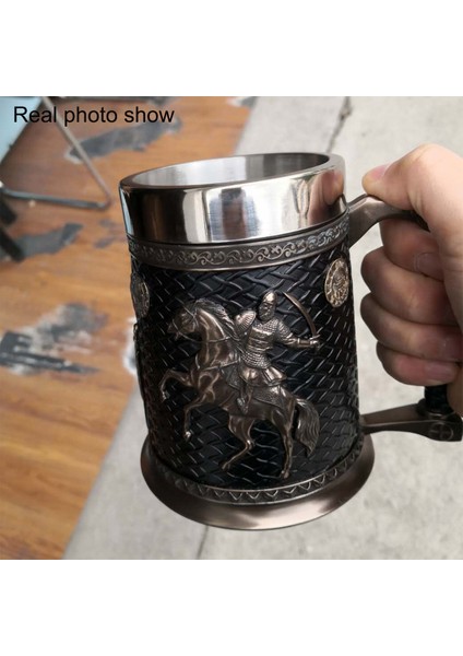 3D Savaş Atı Kupa Büyük Kapasiteli Tankard Savaşçı Bira Kupaları Su Kahve Fincanları Hediye(Yurt Dışından) fiyatları