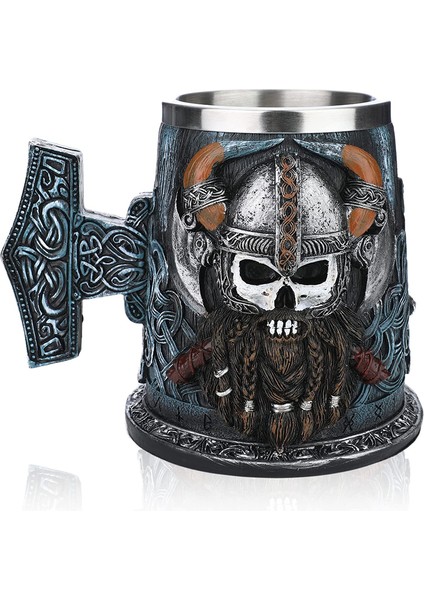 Paslanmaz Çelik Bira Kupa 600ML Retro Tankard Kahve Içecek Fincanı(Yurt Dışından)