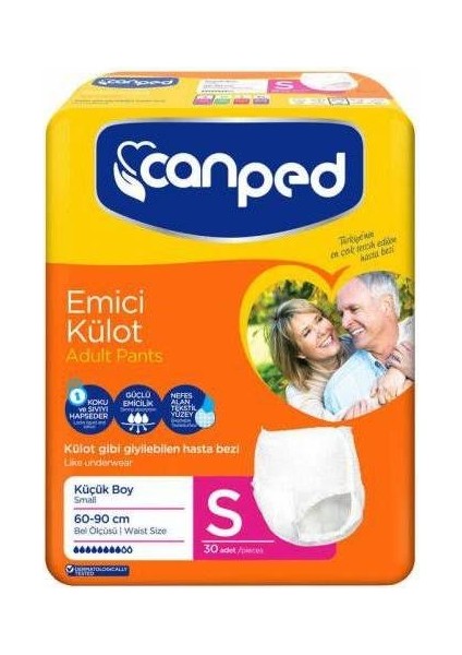 S 30 Adet Küçük Boy Small Emici Külot 30 Lu