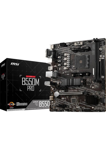 B550M Pro Ddr4 4600(OC)MHZ HDMI Matx Am4 Anakart