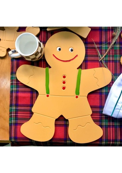 Gingerbread Kurabiye Ahşap Supla - Amerikan Servis (Erkek)