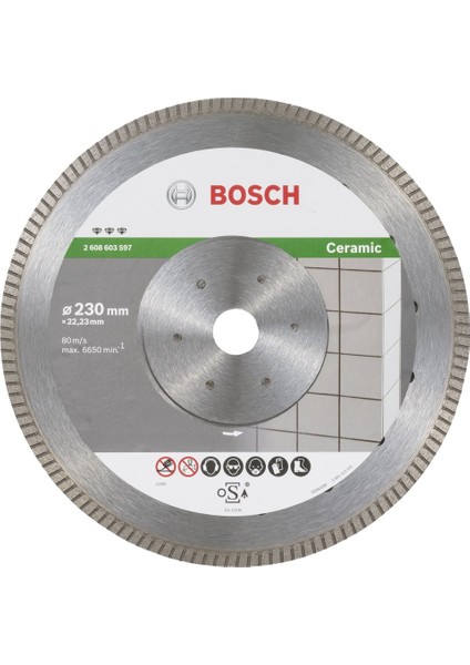 - Best Serisi Seramik Için, Extra Temiz Kesim Turbo Segman Elmas Kesme Diski 230 mm