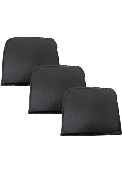 Knsz sırt minderi 3 lü zng&mğr&uslu syh suni deri cırtlı tel bar sandalyesi sırtı için