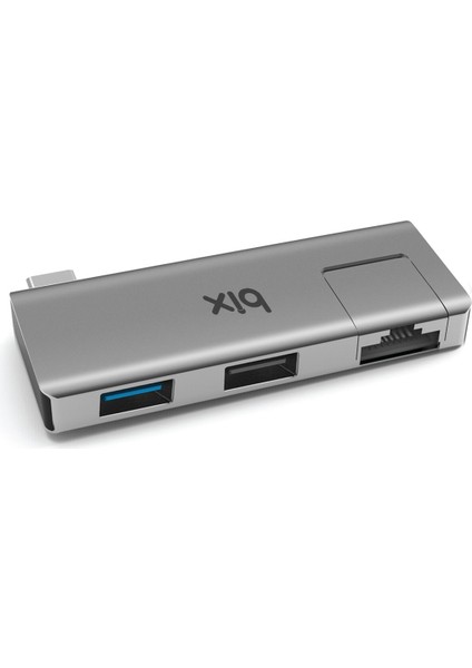 BX21HB Type-C'den 2 Bağlantı Noktalı Ethernet USB 3.2 Hub