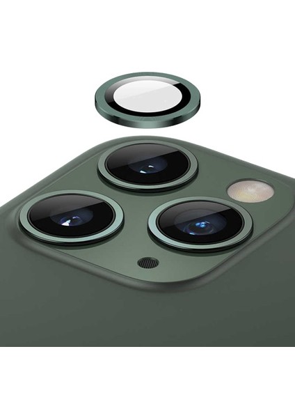 Apple iPhone 12 Kamera Lens Koruyucu Kırılmaz Metal Çerçeveli Kamera Lens Koruma