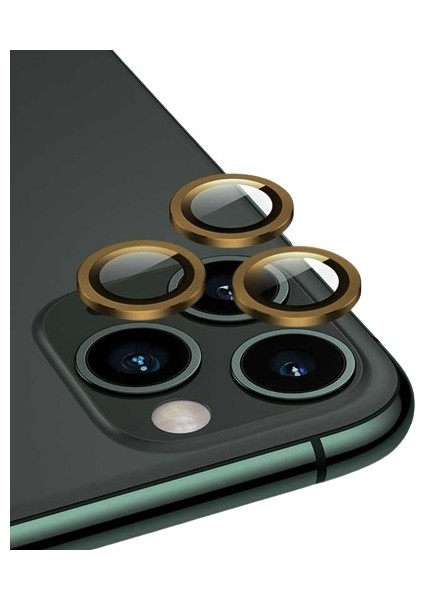 Apple iPhone 13 Pro Kamera Lens Koruyucu Kırılmaz Metal Çerçeveli Kamera Lens Koruma