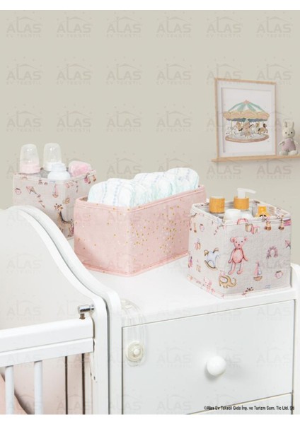Baby Bebek Üçlü Çekmece Düzenleyici 28*14*14 Pembe
