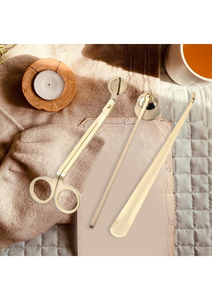 3 Arada 1 Mum Snuffer Doğum Günü Mum Sevenler Noel Mum Aksesuar Set Altın( Yurt Dışından ) indirimleri
