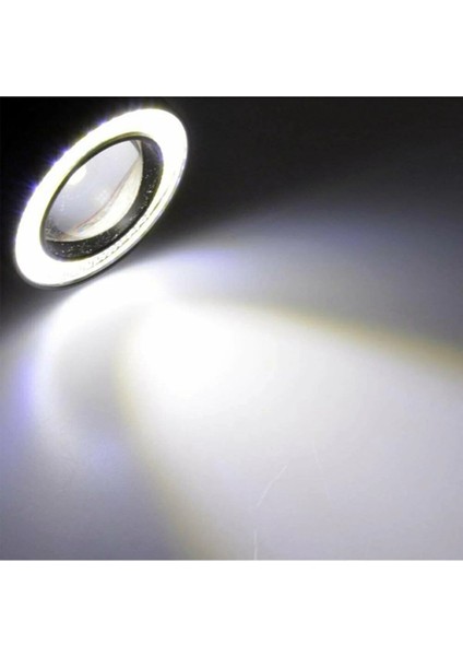 Mercekli Angel LED Halkalı Sis Far Gövde Su Geçirmez Angel Beyaz 89 mm