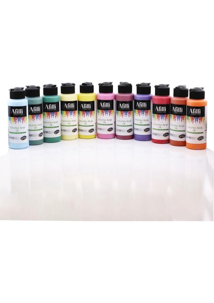 Afilli Su Bazlı Saf Akrilik Boya Metalik Hobi Boyası Metalik Renkler Tüm Yüzeyler 120 ml D-140