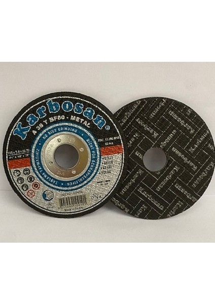 Metal Kesici Karbonsan Inşaat Tipi Demir, Yapı Çelikleri,dolu Demir Için Hızlı ve Emniyetli Kesim 115*3*22,23MM 20ADET