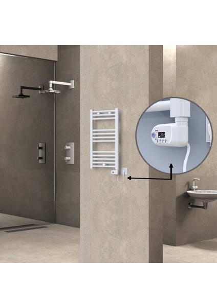Haiti Elektrikli Havlupan 200 Watt 400X700 Düz Beyaz (Thesis Termostatlı)