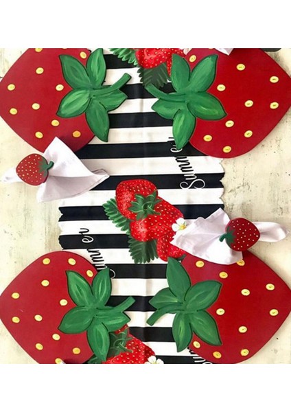 Çilek Ahşap Supla - Amerikan Servis - Tabak Altı