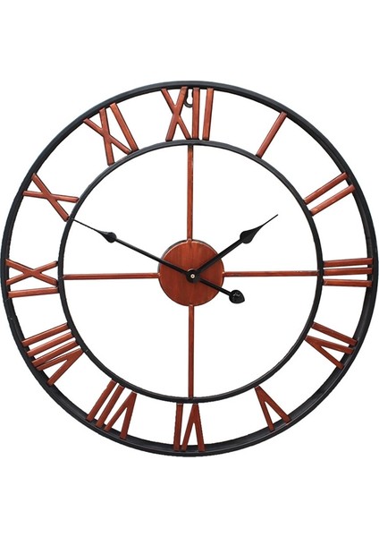 40 cm. Yuvarlak Roman Samim Duvar Saati Bronz (Yurt Dışından)