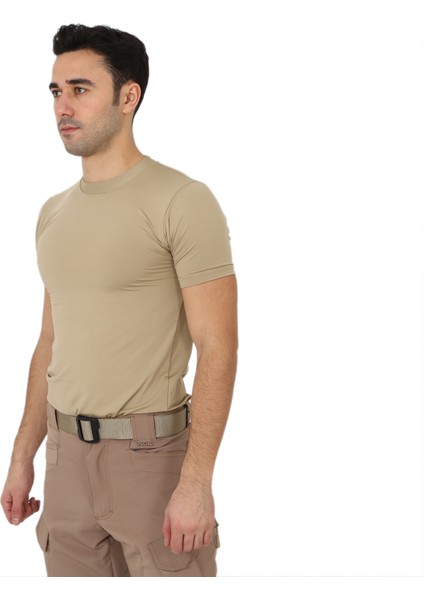 Asker Kolisi Bej Microfiber Askeri Combat Mikro Tişört