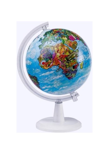 First Globe Küre Işıksiz Fantastik Grafik Standlı 26 cm 48318