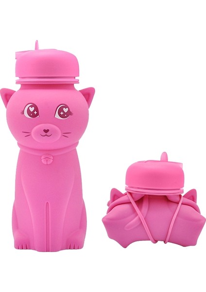 Açık Trav Silikon Su Şişesi, Keden Kırmızı (Yurt Dışından)