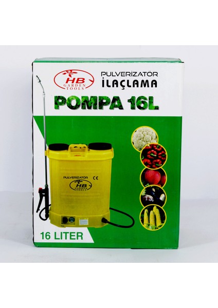 Hb Akülü Şarjlı Sırt Pompası 16 Litre