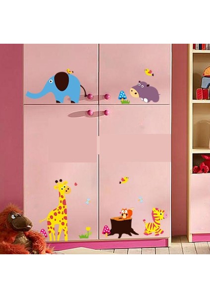 Çocuk Odası Dekorasyonu Fil ve Sevimli Hayvanlar Duvar Sticker modelleri
