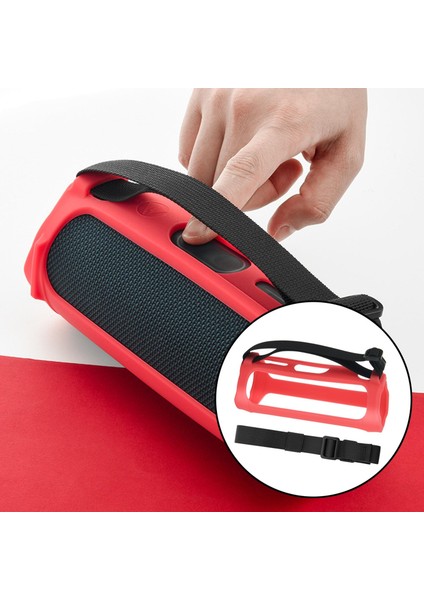 Jbl Flip 5 Su Geçirmez Bluetooth Hoparlör Için Taşınabilir Silikon Kılıf Kapağı- Kırmızı(Yurt Dışından) fırsatları