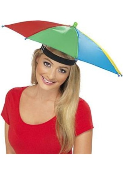 Eleven Market Şapka Şemsiye Lastikli Plaj Şemsiyesi Güneş Koruyucu Baş Şemsiye