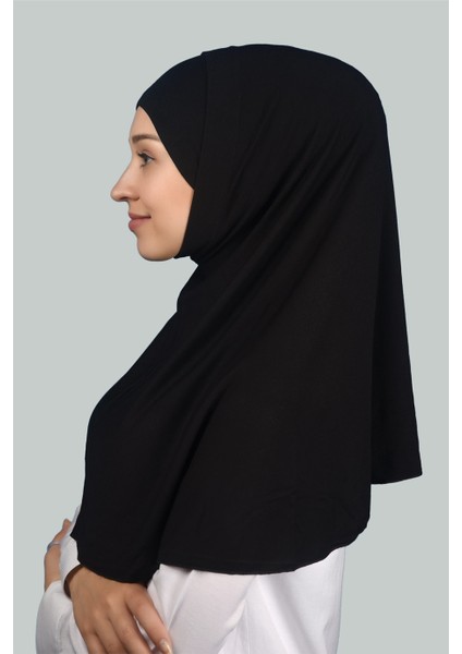 İkili Set Pratik Eşarp Hazır Türban Ve Hijab Tesettür Bonesi (Xl) - Siyah