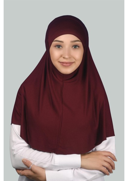 İkili Set Pratik Eşarp Hazır Türban Ve Hijab Tesettür Bonesi (Xl) - Bordo