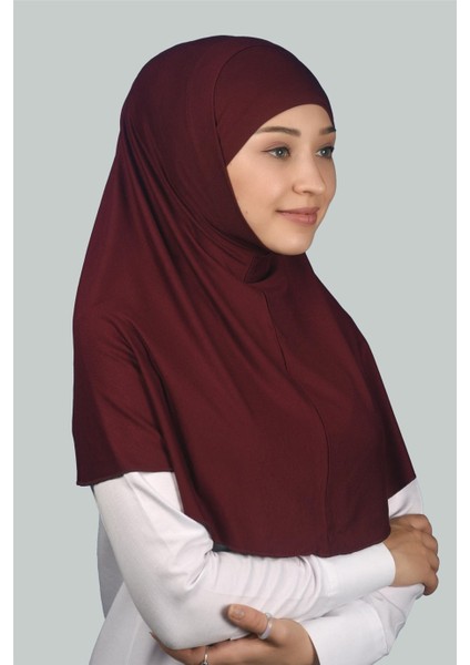 İkili Set Pratik Eşarp Hazır Türban Ve Hijab Tesettür Bonesi (Xl) - Bordo fiyatları