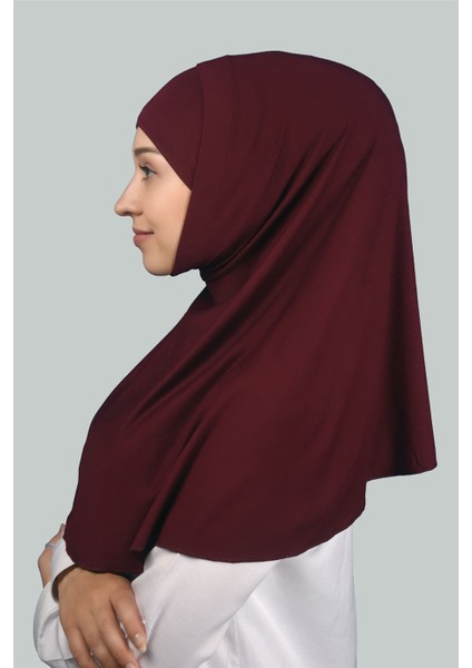 İkili Set Pratik Eşarp Hazır Türban Ve Hijab Tesettür Bonesi (Xl) - Bordo modelleri