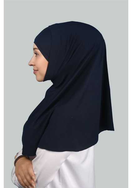 İkili Set Pratik Eşarp Hazır Türban Ve Hijab Tesettür Bonesi (Xl) - Lacivert