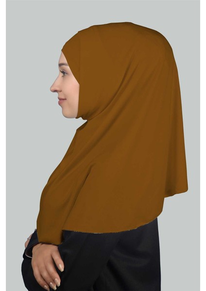 İkili Set Pratik Eşarp Hazır Türban Ve Hijab Tesettür Bonesi (Xl) - Taba