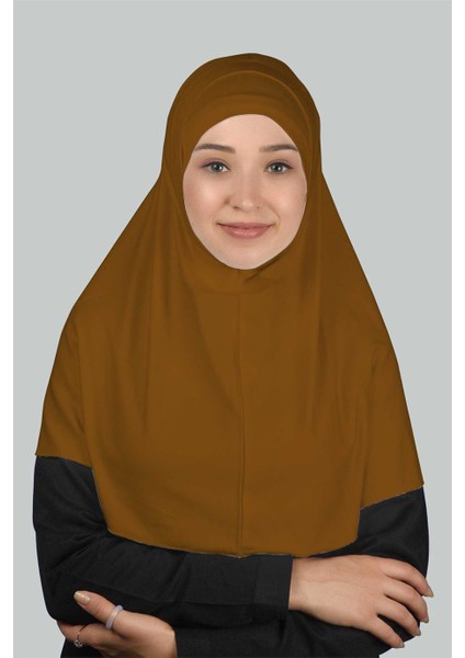 İkili Set Pratik Eşarp Hazır Türban Ve Hijab Tesettür Bonesi (Xl) - Taba