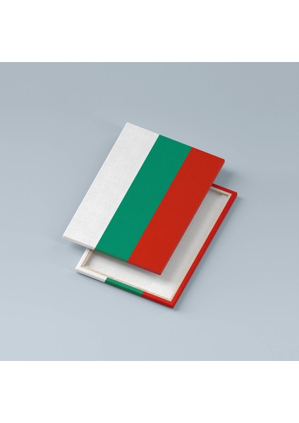 Bulgaristan Bayrağı Kanvas Tablo 40 x 55 cm Dekoratif Tablo