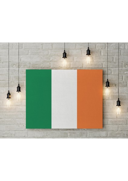 Irlanda Bayrağı Kanvas Tablo 40 x 55 cm Dekoratif Tablo