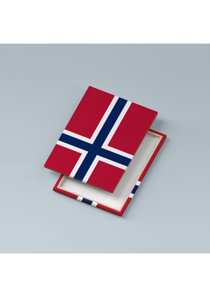 Norveç Bayrağı Kanvas Tablo 40 x 55 cm Dekoratif Tablo