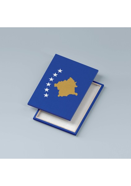 Kosova Bayrağı Kanvas Tablo 40 x 55 cm Dekoratif Tablo