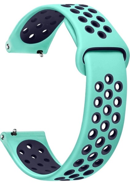 Huawei Watch Gt2 46MM Uyumlu Yumuşak Dokulu Nike Style Delikli Desenli Silikon Kordon Kayış