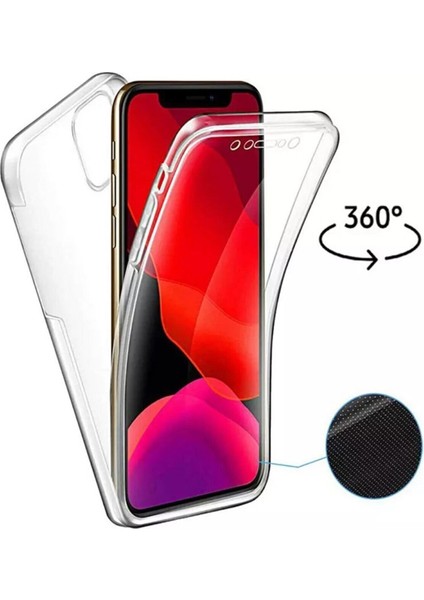 Iphone 13 Pro ile Uyumlu Kılıf 360 Şeffaf Tam Koruma Silikon Kılıf