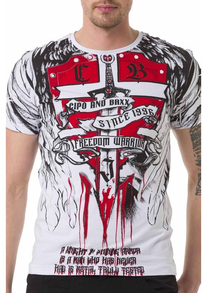 CT673 Knight Beyaz Tişört modelleri