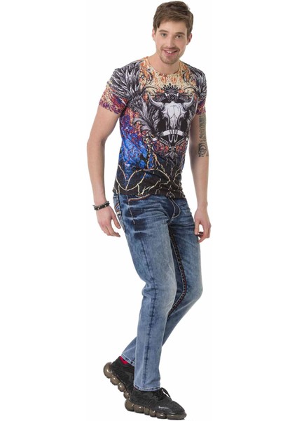 CT697 Crakle Desenli Tişört modelleri