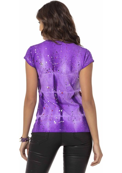 WT331 Mor Bayan Tişört fırsatları