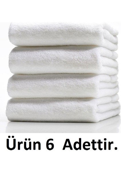 6 Adet Pamuklu Otel El-Yüz Havlusu (50X90)-BEYAZ fiyatları
