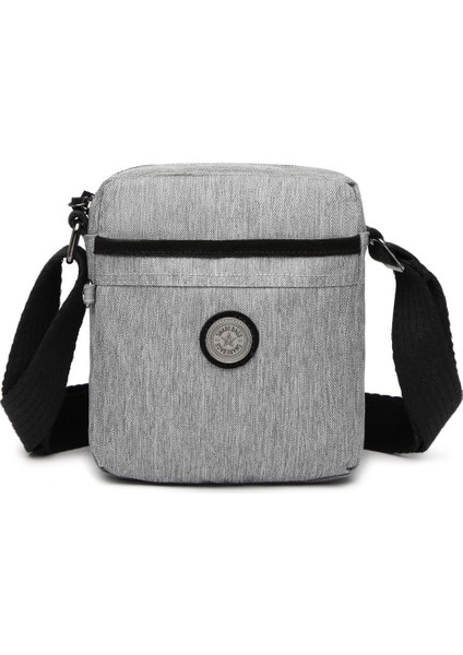 Kırçıllı Gri Kumaş Kadın Postacı Çantası Smart Bags 3089