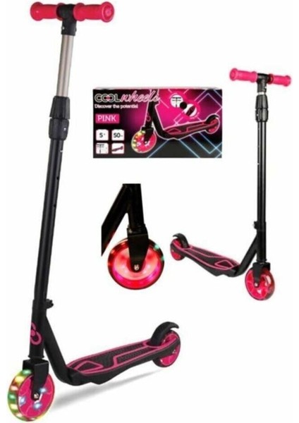 Cool Wheels 5+ Işıklı Scooter Pembe