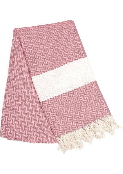 Pembe Elmas Desen 100X175 Püsküllü Peştemal fiyatları