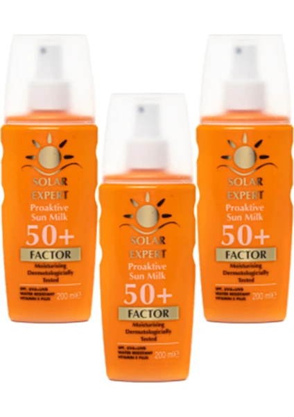 Solar Expert Vücut Güneş Kremi Spf 50+ 3'lü Avantaj Paketi