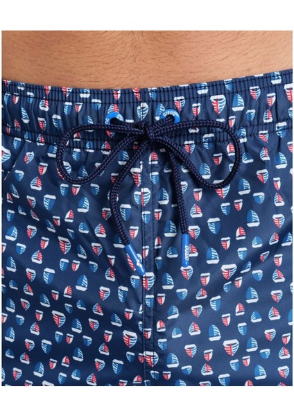 Beach Short Allover Navy Multı Erkek Deniz Şortu Lacivert 005253710
