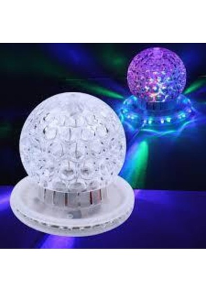 Lotus 220V Rgb LED Döner Disko Topu - Gece Lambası