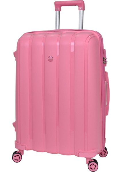 Elatae Mçs Büyük Boy Kırılmaz Valiz A.pembe Polipropilen