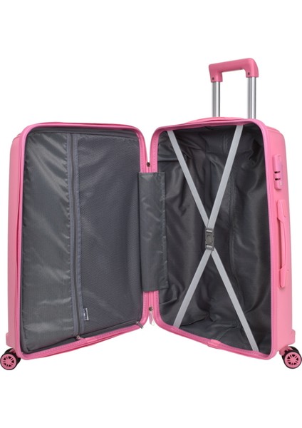 Elatae Mçs Büyük Boy Kırılmaz Valiz A.pembe Polipropilen indirimleri